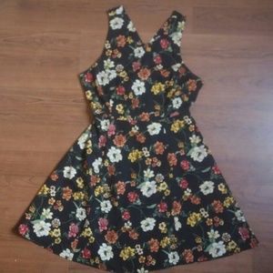 Black floral dress